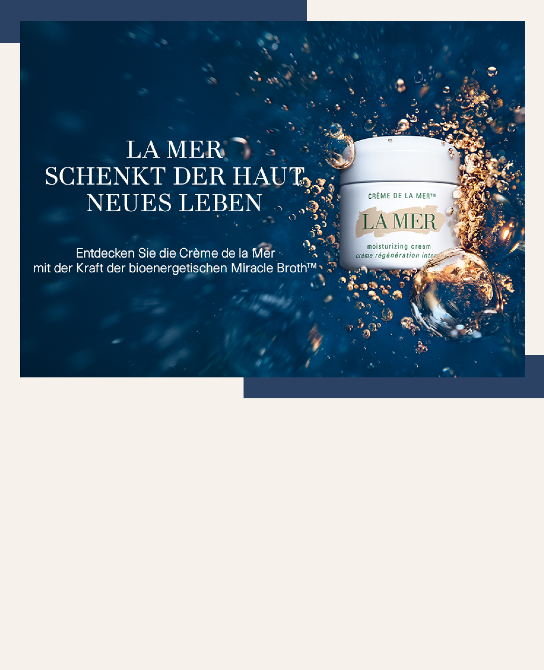 LA MER SCHENKT DER HAUT NEUES LEBEN